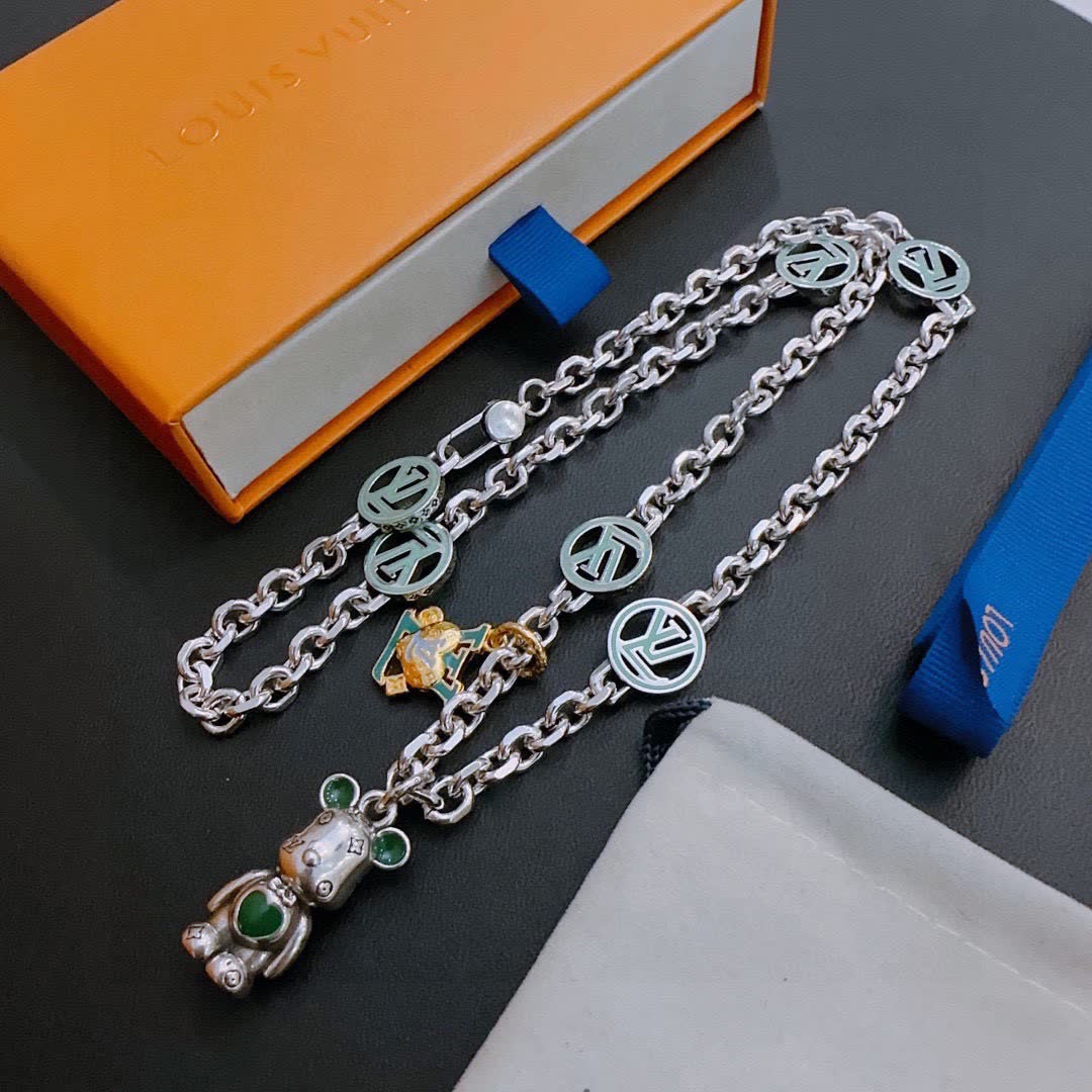Louis Vuitton Silver Charm Necklace